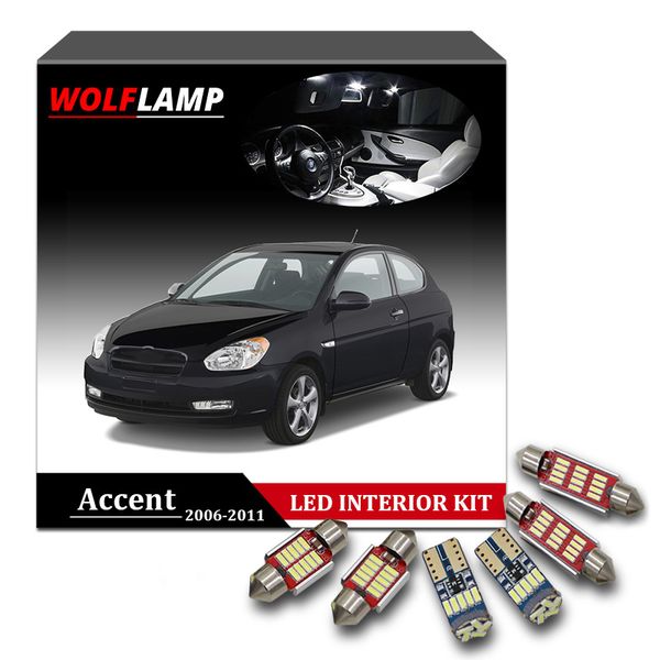 Wolflamp White Ice Blue Canbus Led Interior Car Lights For 2006 2011 Hyundai Accent Map Light License Plate Bulb Dome Lamp Canada 2019 From