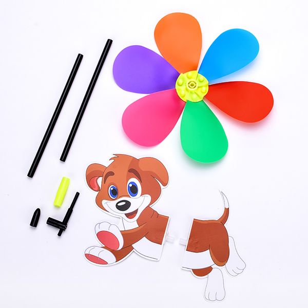 

cartoon bee dog animal windmill wind spinner home garden yard decor toy outdoor classic toys