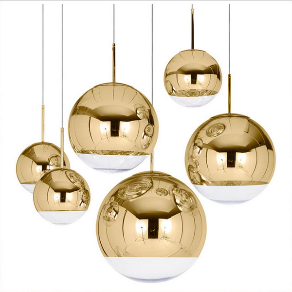 

simple stair l plated gold silver modern glass ball pendant lamp