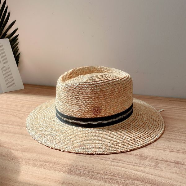 

2020 small fragrant wind panama wheat straw children's summer shade beach for seaside holiday sun straw hat sun hat, Blue;gray