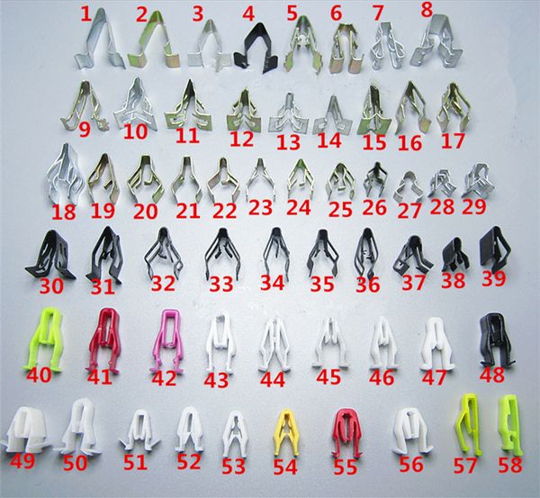 

20pcs universal car dashboard dvd cd console panel trim buckle auto plastic fastener clip for all cars metal rivet