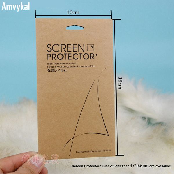 

universal kraft paper retail packaging for iphone 11 xr xs max 6s 7 8 plus film tempered glass screen protector retail box package