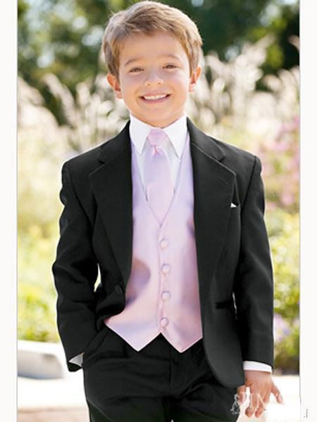 

2020 hot sale one button нотч детский костюм черный kid boytuxedos свадьба / пром костюмы / формальная одежда смокинги мальчик, Black