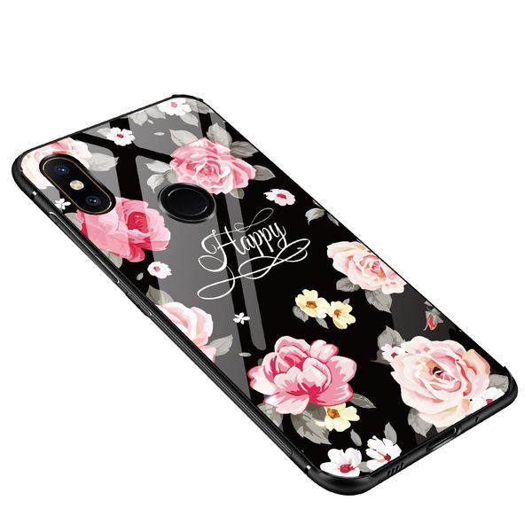 

for xiaomi 8 mobile phone shell cartoon tempered glass phone case