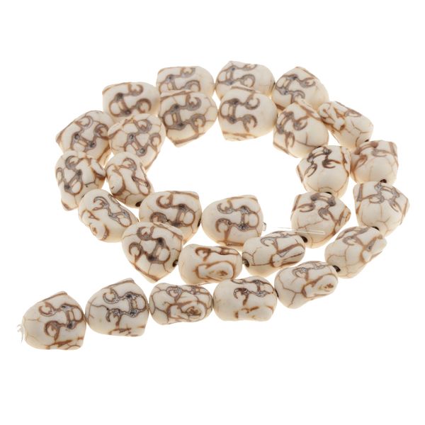 

28pcs/pack buddha head spacer bead howlite turquoise faceted loose beads diy jewelry crafts, Silver