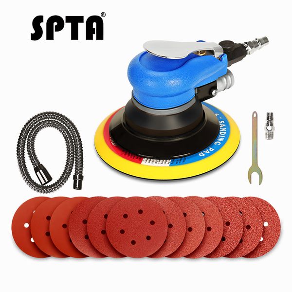 

spta 6 inch disk air sander dual action polisher random orbital pneumatic power tools buffing machine for car metal burnishing