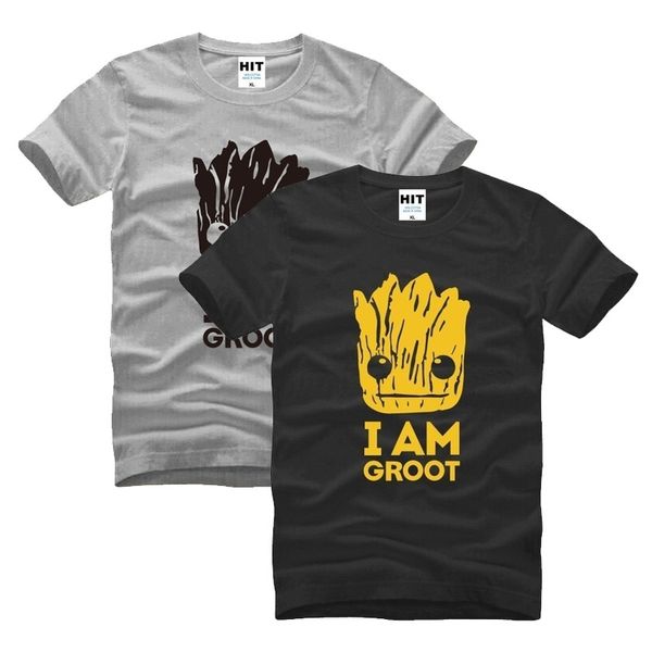 

summer t shirt halloween theme super hero i am groot fashion design mens short sleeve tshirt size s-3xl, White;black