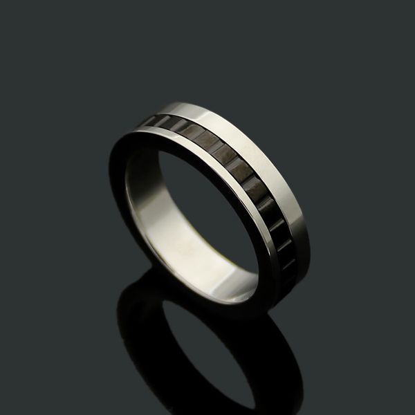 

wholesale-rose gold titanium rings for couple women men fashion jewelry accessories silver narrow gear ring