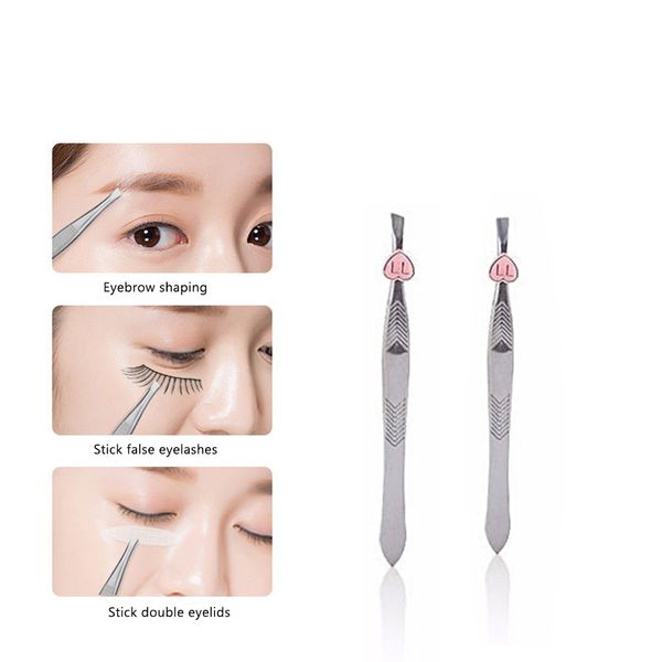 

1 pcs stainless steel makeup professional eyelash tweezers 3d volume eyelash extension tweezer fan lash eyebrow tweezers