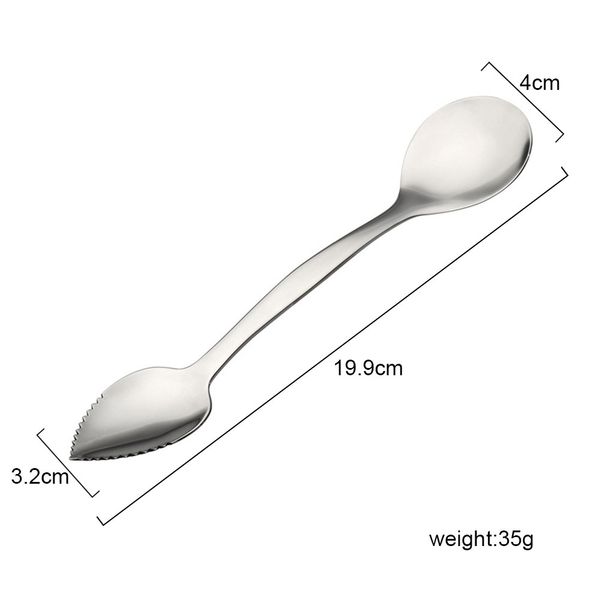 

stainless steel digging planing double-head pratical portable shaving spoon silver multipurpose unique fruit