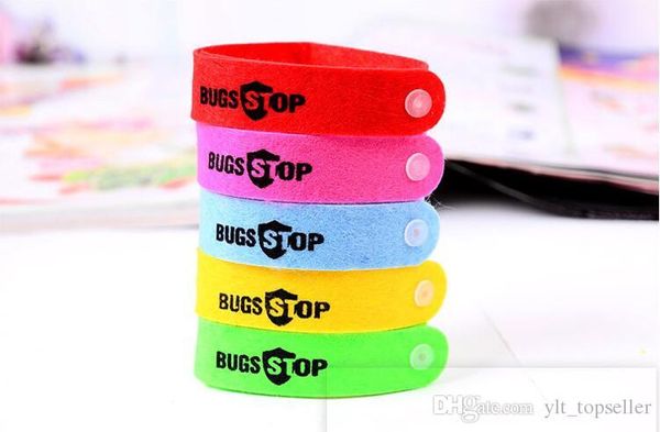 100 Unids Venta Caliente Verano Mosquito Repelente Banda Pulseras Anti Mosquito Pure Natural Baby Wristband Hand Ring