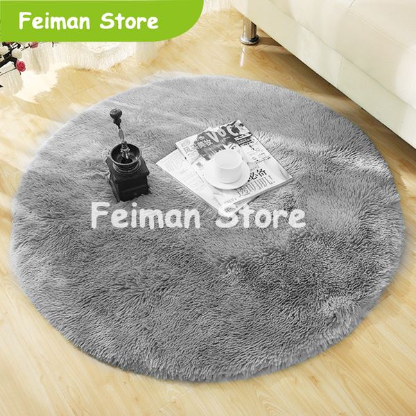 

fluffy round rug carpets for living room decor faux fur carpet kids room long plush rugs for bedroom shaggy area rug modern mat