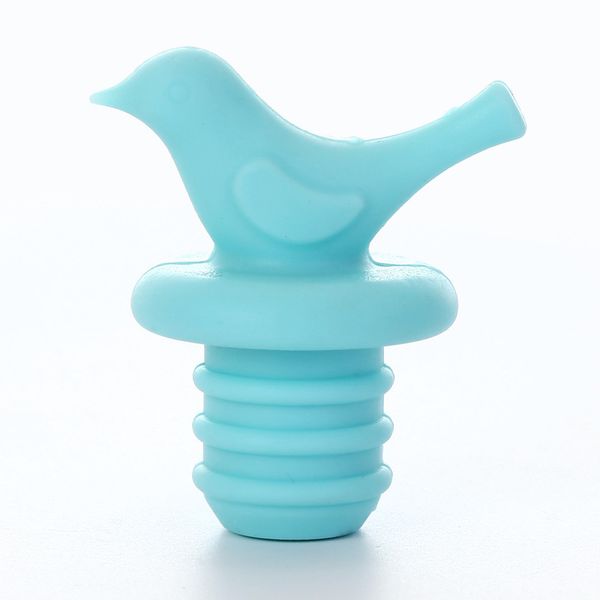 

1pcs/lot creative sweet color silicone wine bottle ser bird shape cork soy vinegar bottle seeler bar tools kitchen utensils sui0177