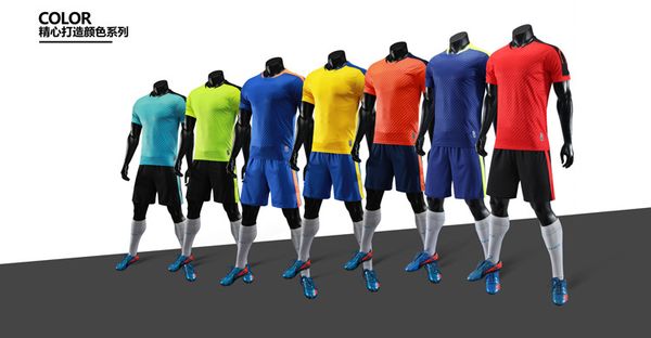 

discount men training football sets with shorts uniforms reversible football jerseys for that home and away look kits sports c12-08, Blue;black
