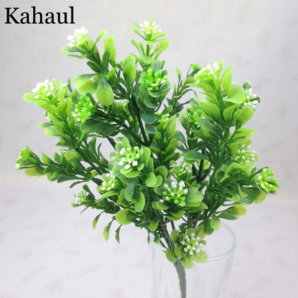 

green artificial flowers mini berries fruit small bouquet plastic fake plants outdoor decoration water grass wedding home decor