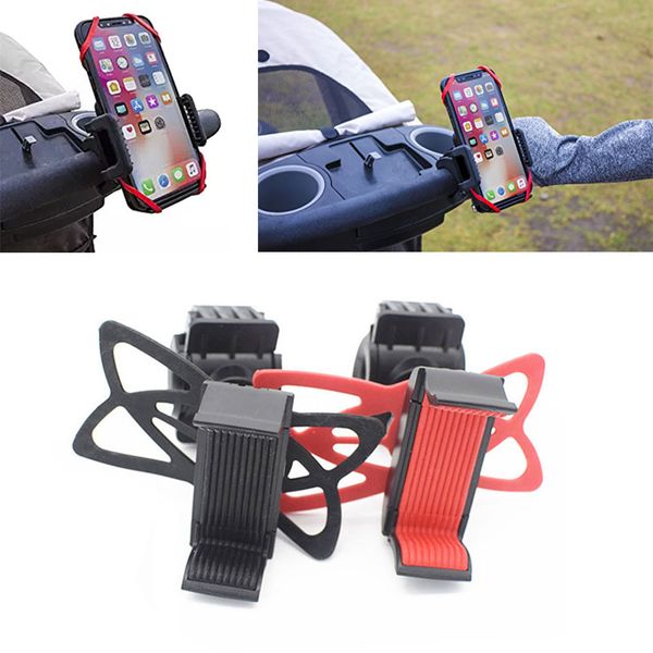 

adjustable mobile phone stents pram accessories cellphone holder plastic stander cart baby stroller children answer the phone