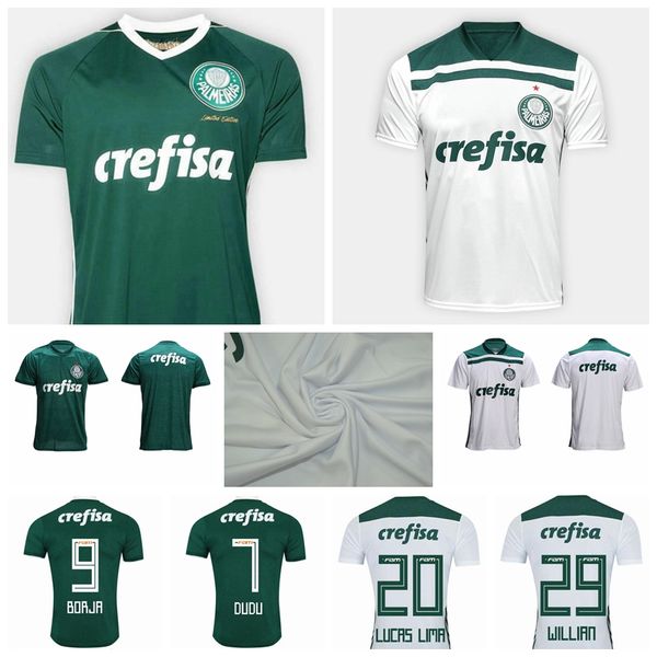 

18/19 сезон фк палмейрас джерси мужчины футбол 7 дуду 29 вильян 9 боржа 10 муз 19 половина 18 гуерра футбольные комплекты футболки, Black;yellow