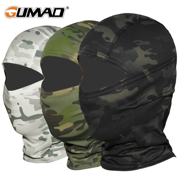 

multicam cp camouflage balaclava full face mask wargame cycling hunting army bike helmet liner tactical cap, Black