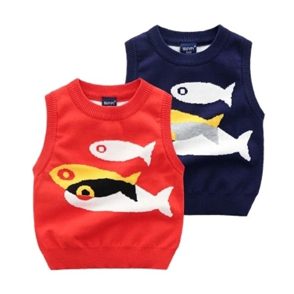 

baby children sweater vest for boys & girls 2-6y baby kids knitted waistcoats o-neck sleeveless sweaters roupas infantis menina, Blue
