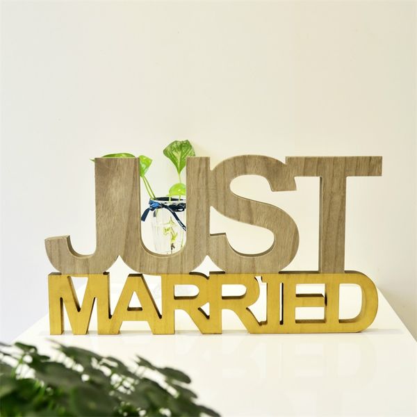 2019 Rustic Wedding Decorations Woodiness English Letter Decorate
