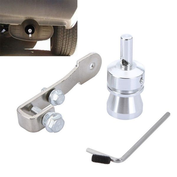 

vehemo aluminum alloy silver pipe whistle turbo whistle simulator sound blowoff gifts fashion automobile
