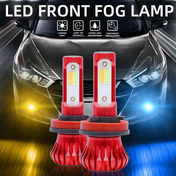 

car led fog lamp h3 h8 h11 h1 9006 hb4 9005 hb3 auto lamp light bulb cob 12v 8000k 6000k 3000k yellow duster tail light ampoule
