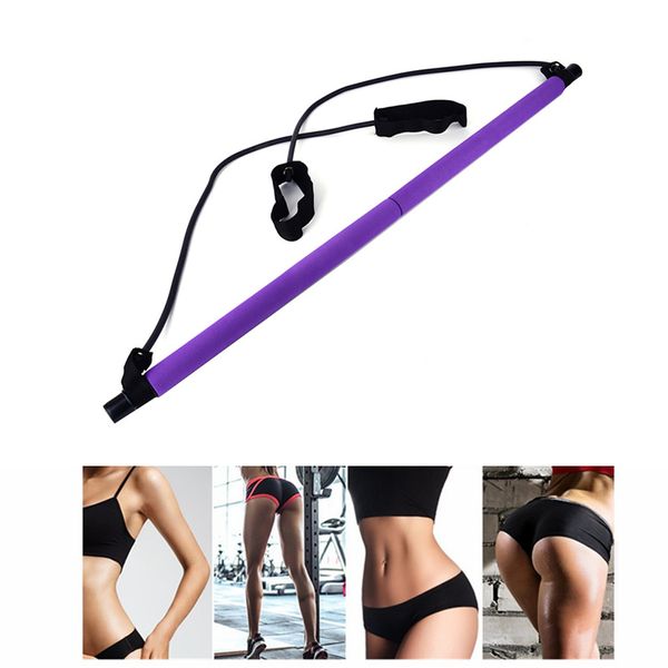 

pilates bar kit with resistance band yoga resistance bands workout toning bar for yoga stretch sculpt twisting sit-up resist