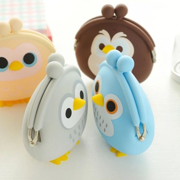 

2019 selling hasp wallet anime cartoon women coin purse cute bunny penguin girls lovely coin holder bag mini kids bags, Red;black