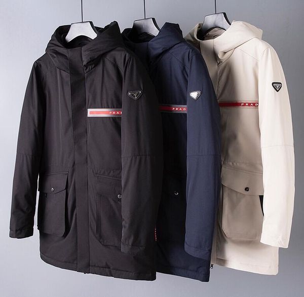 

2019fw зима Ѭга Ѭокои каева клаиекий мђжкой да пђовик  капоном длинн Black