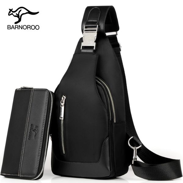 

barnoroo messengers short trip chest pack waterproof sing shoulder bags leather chest bag man crossbody bags