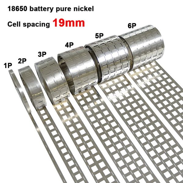 

Consumer Electronics 18650 battery pure nickel strip 1/2/3/4/5P/6P nickel tab battery spacing 19mm Ni belt for integrated holder