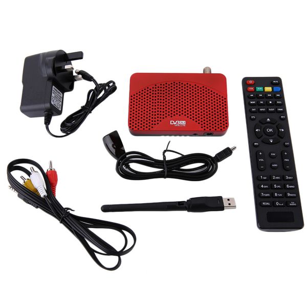 Freeshipping Mini Tamanho Digital 1080P DVB-S2 FTA Receptor IKS CAPO VÍDEO CCCAM INTERNET POWER VU PVR Record EPG + 5370 USB WiFi