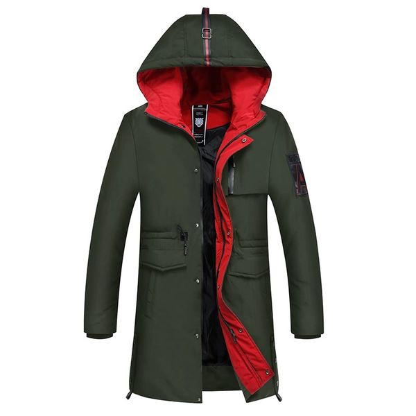 

men's medium and long-style men's cotton jacket men winter coats mens winter clothes long coat men clothes, Tan;black