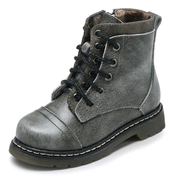 

мальчики boots весна детская обувь открытый кроссовки девочки сапоги плоские ботинки кожа pu дети лодыжку tenis infantil, Black;grey