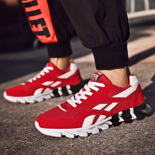 

new spring autumn men running shoes for outdoor comfortable mentrianers sneakers men sport shoes athietic breathable blade, Black