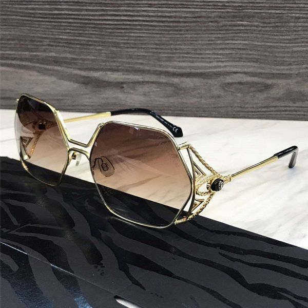 

women hexagonal metal stone sunglasses 1056 gold/brown smoke gafas de sol sonnenbrille sunglasses for women new with box, White;black