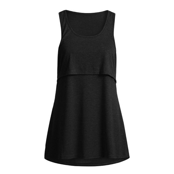 

simple o neck women maternity loose vest comfy pull-up nursing o neck female tank breastfeeding vest camiseta lactancia, White