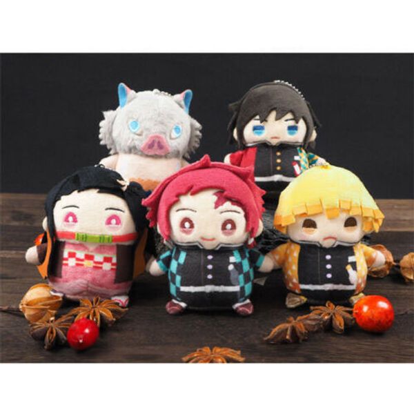 

anmie demon slayer: kimetsu no yaiba plush doll toy pendant cos anime gift 9 cm, Silver