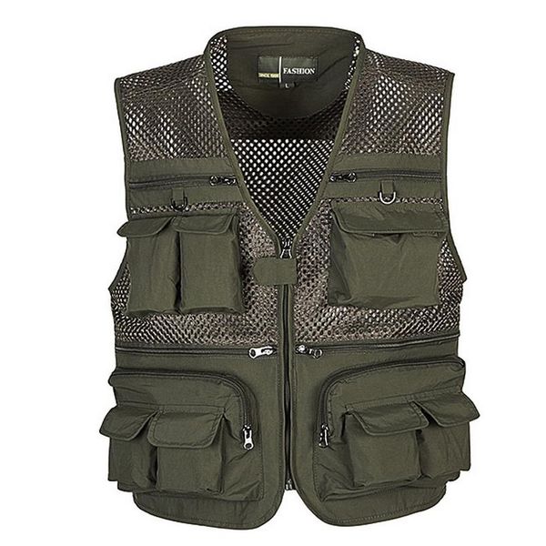 Ar Livro Tactical Vest Outdoors Travels Esporte Colete Men Chaleco Hombre Fotógrafo Multi Bolsos Colete Casaco Tamanho 4xl