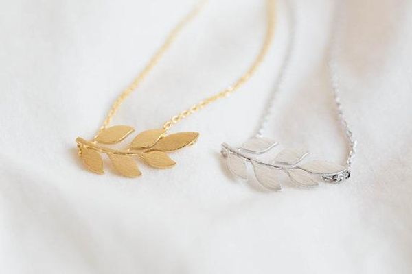 

hippie chic six leaf pendant drop necklace bohemian fashion women neclaces 2016 ms thin necklace, Silver