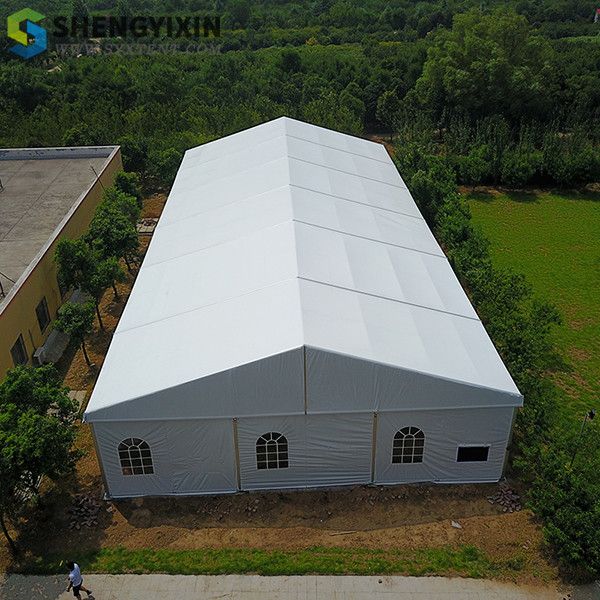 

outdoor exhibition a-frame tents 15*20m with aluminum frame good price support customiztion white pvc fabric for 400 people