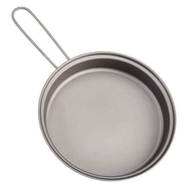 

toaks titanium pan outdoor cookware set with folding handle ultralight portable titanium pan