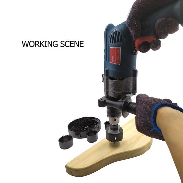 

8/11/16pcs woodworking hole saw kit with wood core drill bit mandrels hex key and install plate for plasterboard tool
