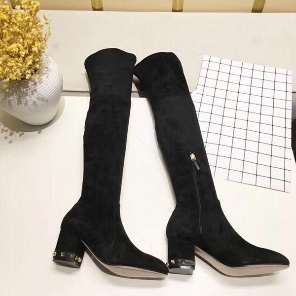 

the most fashionable fashion designer high silk suede over the knee boots slim party work with boots coffee black champagne color royal blue