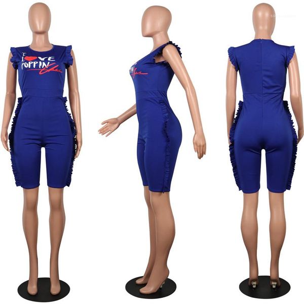 

skinny soft cotton stretch jumpsuits plus size yellow blue size s xxl womens summer designer jumpsuits fungus letter printed slim rompers, Black;white