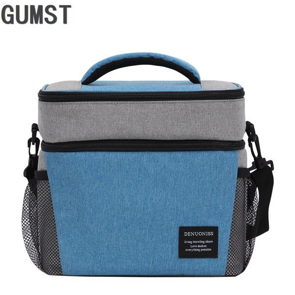 

8.5l double layer cooler bag thermal can holder meal drinks cool carrier bag ice pack lunch picnic box vehicle insulation