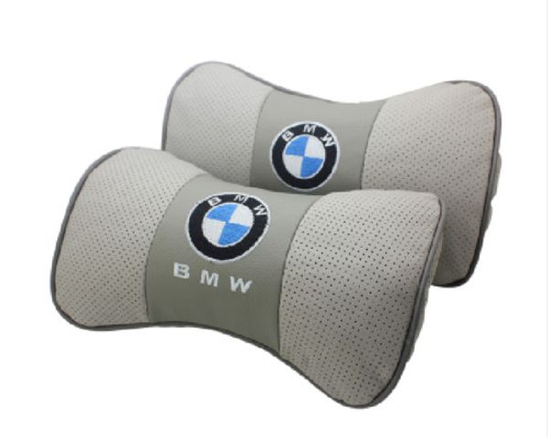 

2шт натуральная кожа автокресло подушка для шеи подушка подголовник автомобиля, пригодный для автомобиля BMW