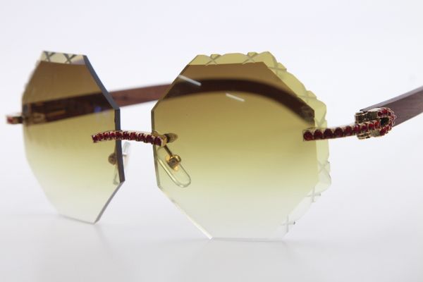 

fashion glass lens luxury 4189706 wood smaller big stones sunglasses sunglasses designer red diamond metal sun glasses, White;black