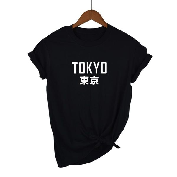 

2020 pure cotton brand women t shirt sweatshirts tokyo letter printing with short sleeves fashion womens t shirt, White