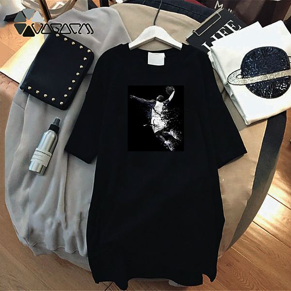 

womens designer dresses fashion sports summer clothes casual girls printing dress woman oversize tees 2020 trendy for student, Black;gray